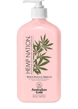 Лосьйон для тіла australian gold hemp nation white peach and hibiscus tan extender зволожуючий 535 мл
