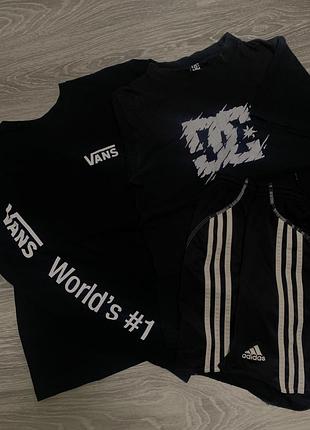 Лонг vans, тішка dc shoes, шорти adidas