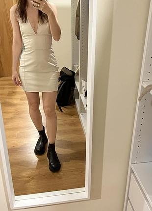 Bershka платье под кожу s