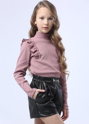 Дитячі шорти на флісі екошкіра