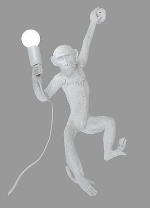 Белый настенный светильник "обезьянка" (909-vxl8051d wh)