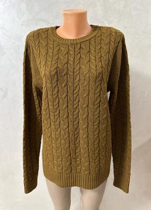 Рижий плетений светр/гарний светр унісекс6 фото
