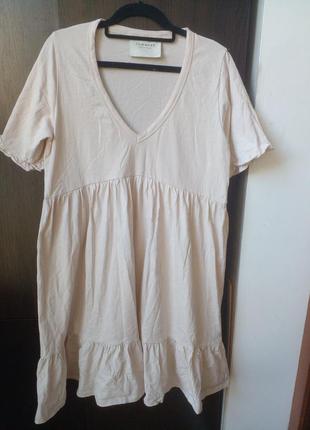 Summery. Платье хлопок, платье натуральное, платье, нюдовое платье