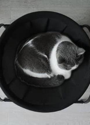 Сток лежачок для тварин. змінний сітчастий чохол для ліжка для котів, дихаючий, м’який і міцний (чорний)2 фото