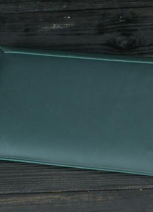 Шкіряний чохол для macbook дизайн №37, натуральна шкіра grand, колір зелений4 фото