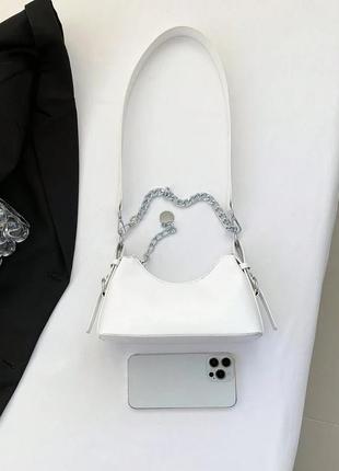 Женская сумка 2121 кросс-боди белая10 фото