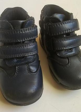 Детские ботинки осенние кожаные стелька 15-15,5 см