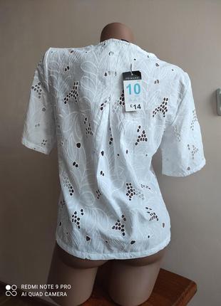 Белоснежная блуза с вышивкой4 фото