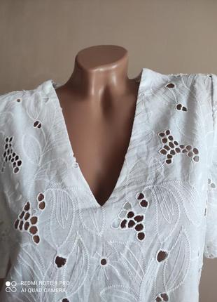 Белоснежная блуза с вышивкой5 фото