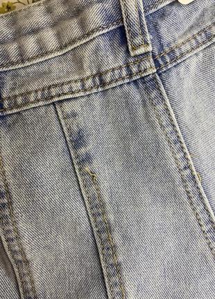 Трендовая джинсовая юбка-шорты4 фото