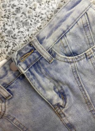 Трендовая джинсовая юбка-шорты2 фото