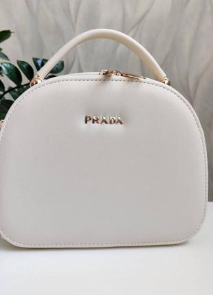 Женская сумка prada, сумка полноценная кросс-боди, сумка мини лого6 фото