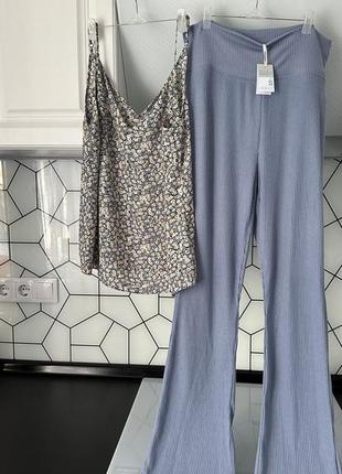 Пижамный комплект, пижама голубая, пижама primark,