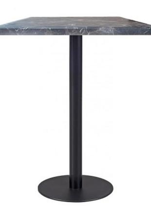 Стол сенио bl высокий квадратный 70*70 см цвет черный1 фото