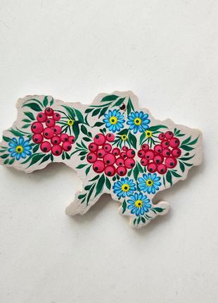 Карта україни, петриківський розпис, дерево