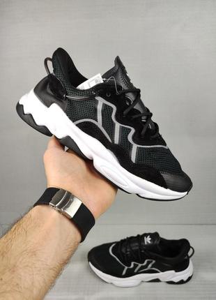 Кроссовки adidas ozweego black&amp;white1 фото