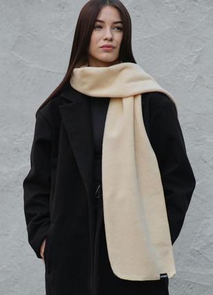 Флісовий шарф without long beige