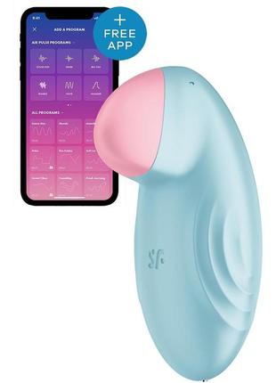 Смарт-вібратор для клітора satisfyer tropical tip light blue