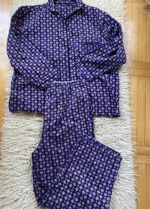 Тепла байкова фланелева бавовняна піжама домашній костюм champion