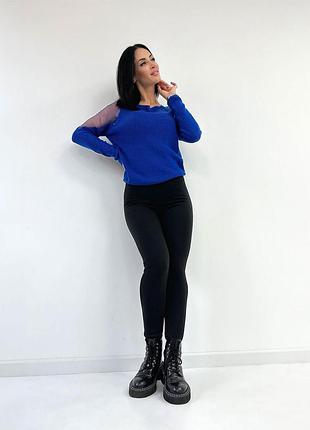 Теплі трикотажні лосини жіночі на хутрі "boston"