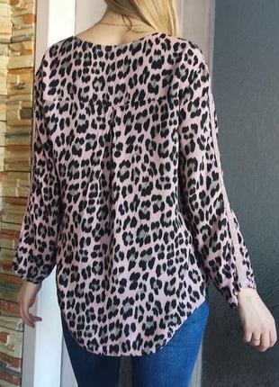 Sarah блуза леопардовий принт італія віскоза сорочка топ8 фото
