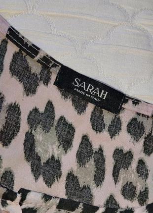Sarah блуза леопардовий принт італія віскоза сорочка топ2 фото