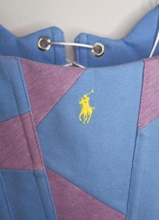 polo arm ralph lauren корсетний топ блакитно-пурпурний корсет upcycling3 фото