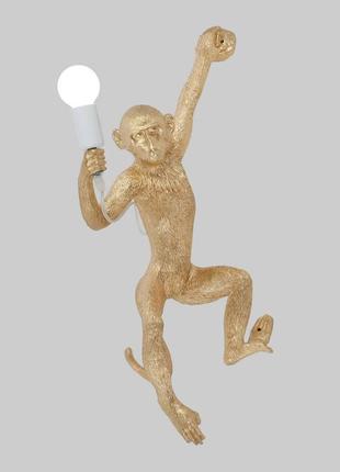 Золотий настінний світильник "мавпочка" (909-vxl8051d gd)