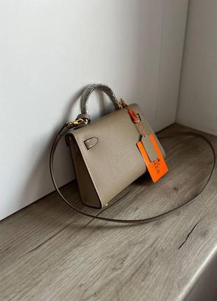 Hermes kelly mini beige3 фото