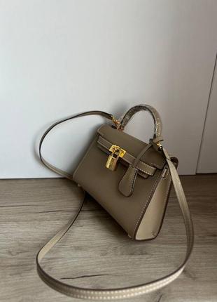 Hermes kelly mini beige5 фото