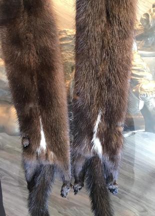 Мех норки, шкурка норки, шарф норки, палантин из норки