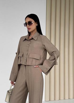 Костюм з льону