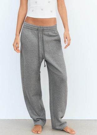 Плюшевые спортивные штаны с люрексом zara