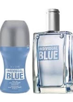 Individual blue набір для чоловіків , аромат та кульковий дезодорант avon2 фото