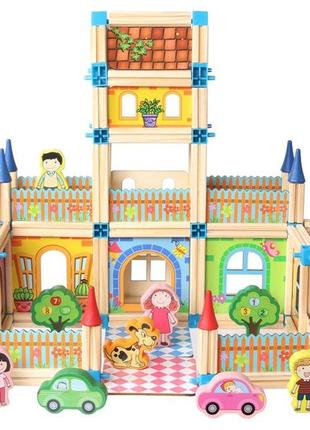 Конструктор деревянный дом 268 деталей