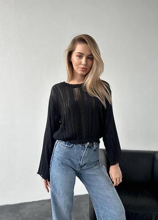 Стильная кофта свитер в двух цветах турецкой вязки