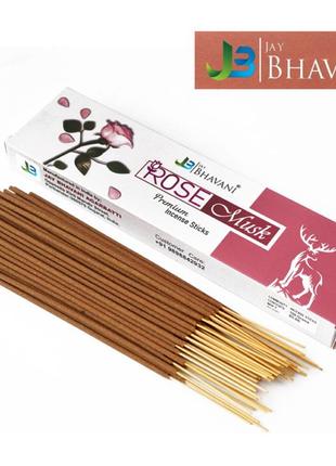 Jay bhavani rose musk 90 грамм роза муск, ароматические палочки, масальные благовония