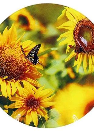 Блюдо скл. d.30 соняшник-метелик s3012/q 032 тм lumines1 фото