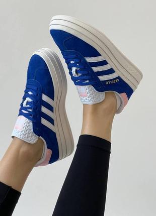 Кросівки adidas gazelle bold blue/pink2 фото