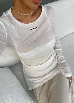Лонгслив miu miu