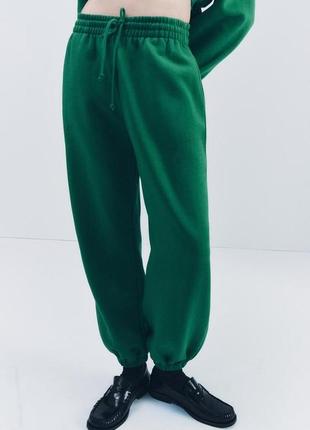Яскраві зелені штани зара zara