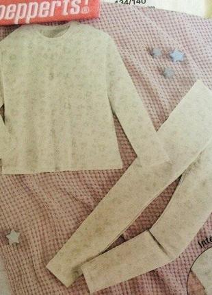 Німеччина. pepperts флісова піжама на хутрі розмір s. супер - тепла піжама з анімалістичним принтом.