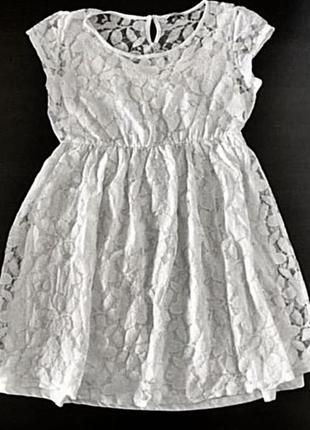 Платье белое гипюровое