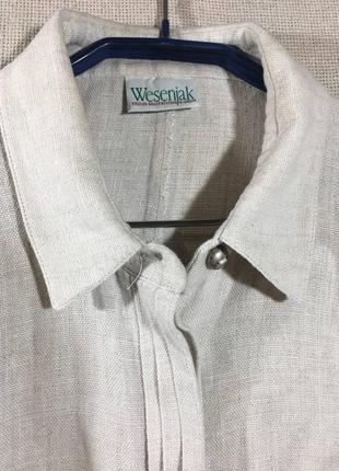 Wesenjak tirol льняная блуза рубашка в этностиле. австрия3 фото