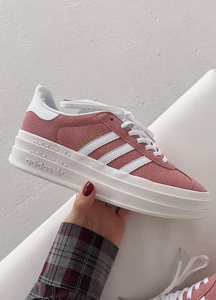 Кросівки adidas gazelle bold pink/white4 фото