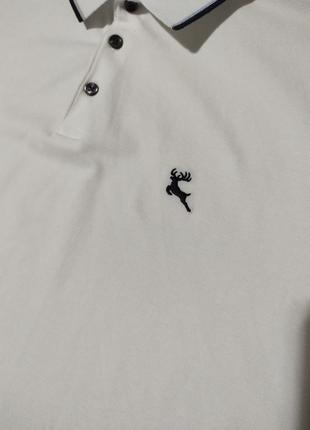 Мужская футболка / поло / f&f / белая футболка с воротником / мужская одежда / чоловічий одяг /3 фото