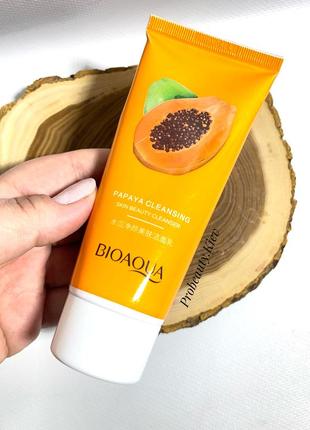 Пенка для умывания с экстрактом папайи bioaqua papaya cleansing probeauty2 фото