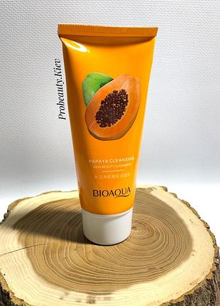 Пенка для умывания с экстрактом папайи bioaqua papaya cleansing probeauty1 фото