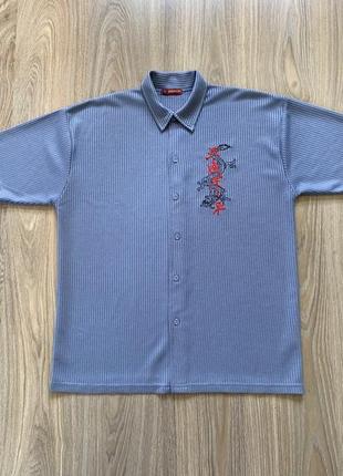 Мужская быстросохнущая рубашка с нашивкой в японском стиле denon casuals