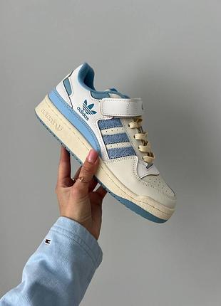Жіночі кросівки adidas forum 84 low light cream / blue * bd